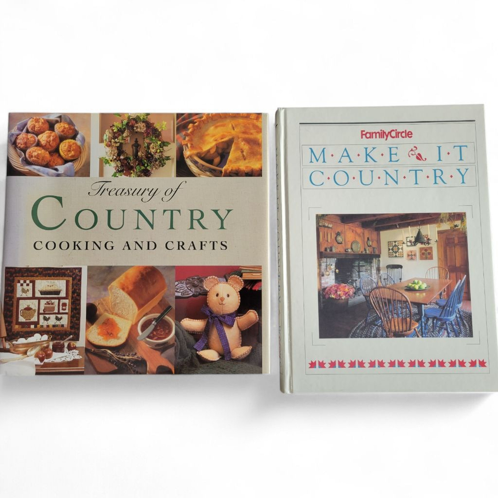 Vintage Country Living Bundle | Cooking & DIY Crafts | 2 Book Set